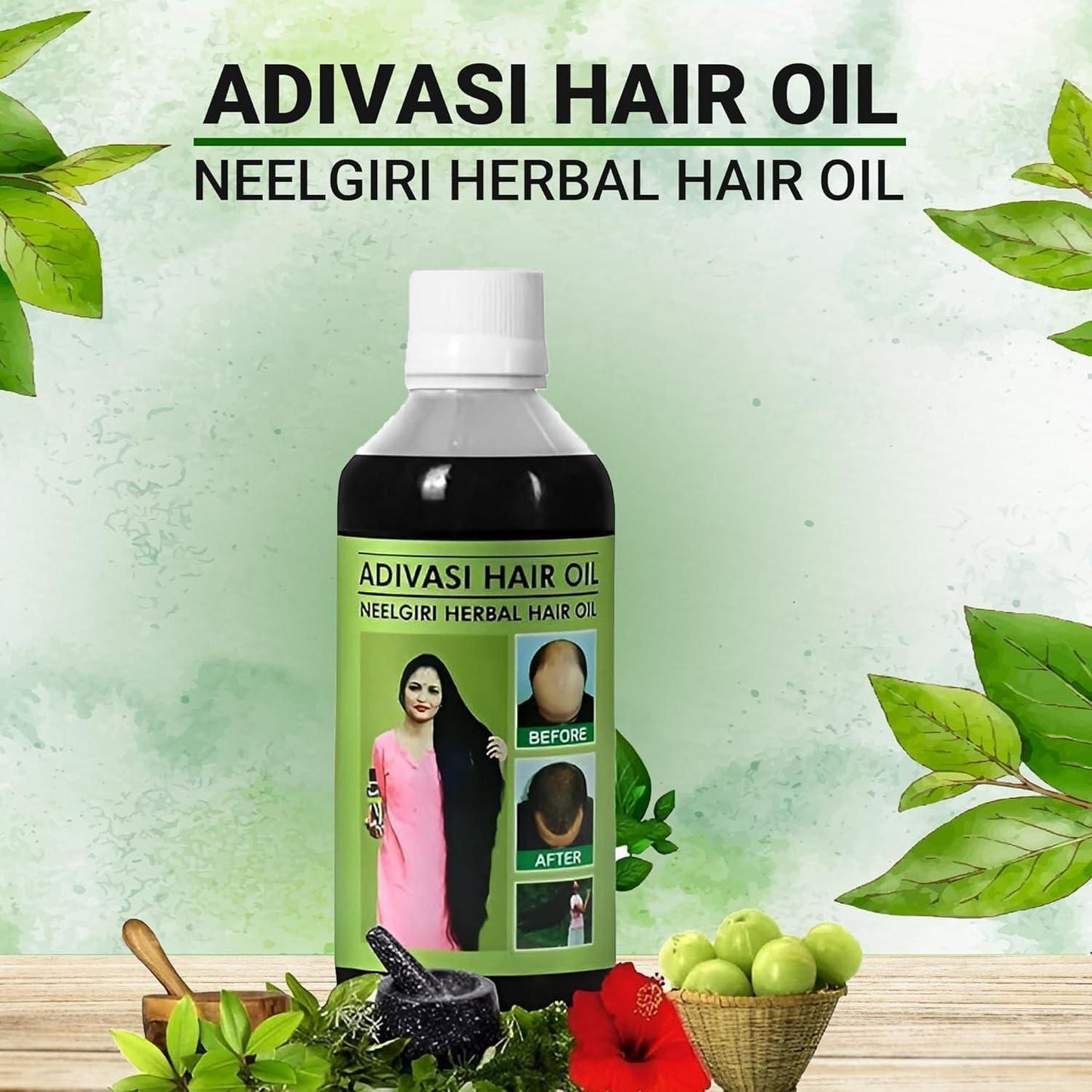 Original Adivasi Neelgiri Herbal Hair Oil 125ML (Pack of 2)