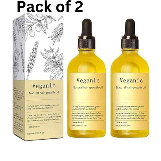 Veganic Natural Hair Growth Oil 120 ml (Pack of 2)