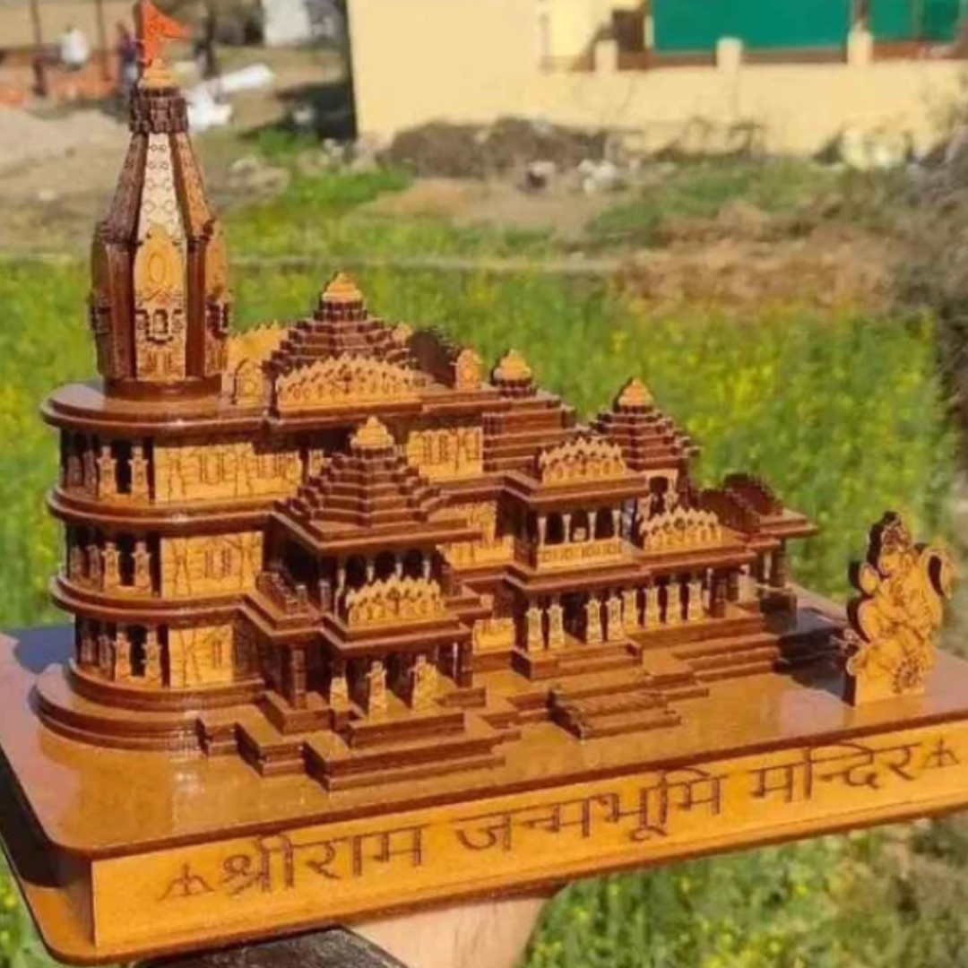 Shri Ram Janma Bhoomi Mandir 3D Wooden Temple For Home/Office/Shop