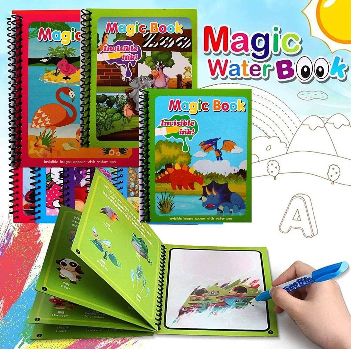 Reusable Magic Water Painting Book (BUY 1 GET 4)