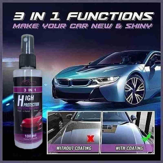 3 in 1 High Protection Quick Car Ceramic Coating Spray - Car Wax Polish Spray (Buy 1 Get 1 FREE)