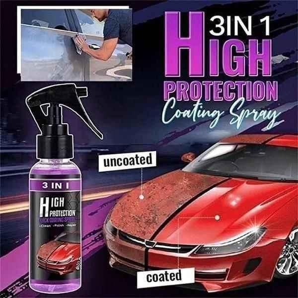 3 in 1 High Protection Quick Car Ceramic Coating Spray - Car Wax Polish Spray (Buy 1 Get 1 FREE)